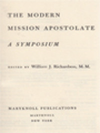 Image of The Modern Mission Apostolate: A Symposium / William J. Richardson (Edited)