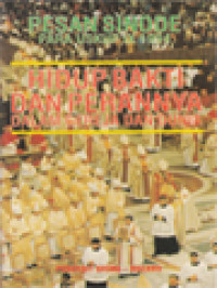 Image of Pesan Sinode Para Uskup IX 1994: Hidup Bakti Dan Perannya Dalam Gereja Dan Dunia