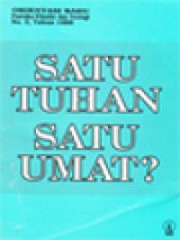 Image of Satu Tuhan Satu Umat? Suatu Eklesiologi Ekumenik