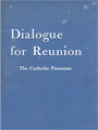 Image of Dialogue For Reunion: The Catholic Premises