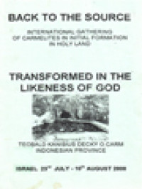 Image of Transformed In The Likeness Of God: Back To The Source, International Gathering Of Carmelites In Initial Formation In Holy Land