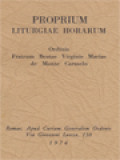 Proprium Liturgiae Horarum: Ordinis Fratrum Beatae Virginis Mariae De Monte Carmelo