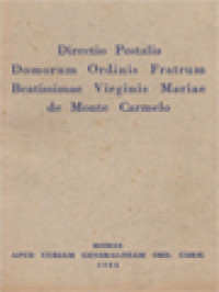 Image of Directio Postalis Domorum Ordinis Fratrum Beatissimae Virginis Mariae De Monte Carmelo