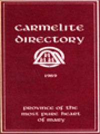 Image of Carmelite Directory 1989 Province Of The Most Pure Heart Of Mary