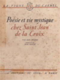 Image of Poésie Et Vie Mystique Chez Saint Jean De La Croix