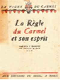 Image of La Règle Du Carmel Et Son Espirit