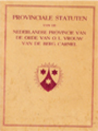 Image of Provinciale Statuten Van De Nederlandse Provincie Van De Orde Van O. L. Vrouw Van De Berg Carmel