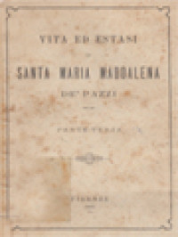 Image of Vita Ed Estasi Di Santa Maria Maddalena De' Pazzi, Parte Terza