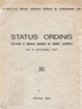 Status Ordinis Fratrum B. Mariae Virginis De Monte Carmelo, Die 31 Decembris 1967