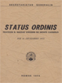 Image of Status Ordinis Fratrum B. Mariae Virginis De Monte Carmelo, Die 31 Decembris 1973