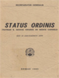 Status Ordinis Fratrum B. Mariae Virginis De Monte Carmelo, Die 31 Decembris 1979