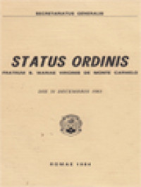 Image of Status Ordinis Fratrum B. Mariae Virginis De Monte Carmelo, Die 31 Decembris 1983