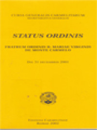 Image of Status Ordinis Fratrum B. Mariae Virginis De Monte Carmelo, Die 31 Decembris 2001