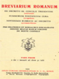 Image of Breviarium Romanum: Pro Fratribus Et Monialibus Discalceatis Ordines Beatae Mariae Virginis De Monte Carmel; Pars Prior: A Die 1 Januarii Ad Diem 31 Julii