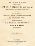 Ristretto Della Vita Di S. Simone Stock