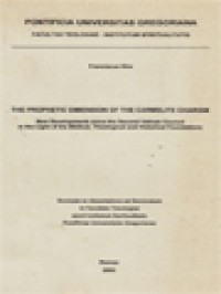 Image of The Prophetic Dimension Of The Carmelite Charism: New Developments Since The Second Vatican Council In The Light Of The Biblical, Theological And Historical Foundations