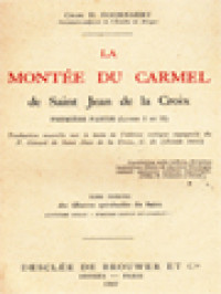 Image of La Montée Du Carmel De Saint Jean De La Croix, Deuxième Partie (Livre I Et II)