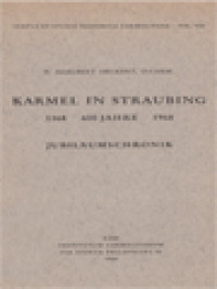 Image of Karmel In Straubing, 1368  600 Jahre  1968: Jubiläumschronik