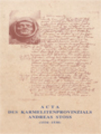 Image of Acta Des Karmelitenprovinzials Andreas Stoss (1534 - 1538)