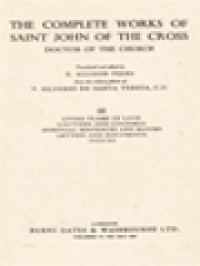 Image of The Complete Works Of Saint John Of The Cross Doctor Of The Church, Volume II: Spiritual Canticle Poems