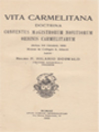 Image of Vita Carmelitana: Doctrina Conventus Magistrorum Novitiorum Ordinis Carmelitarum