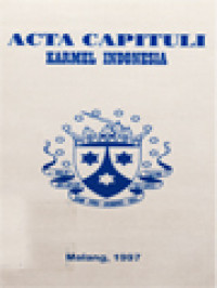 Image of Acta Capituli Karmel Indonesia 1997