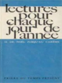 Image of Lectures Pour Chaque Jour De L'année II: De Noël Jusqu'au Carême