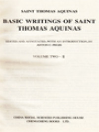 Image of Basic Writings Of Saint Thomas Aquinas I.2
