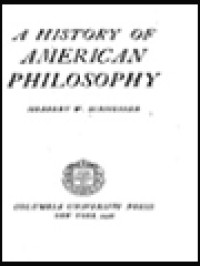 Image of A History Of American Philosophy