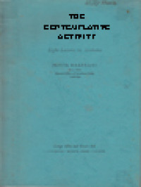 Image of The Contemplative Activity: Eight Lectures On Aesthetics