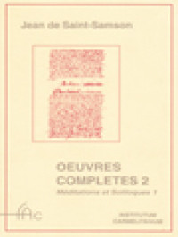 Image of Oeuvres Completes 2: Méditations Et Soliloques 1